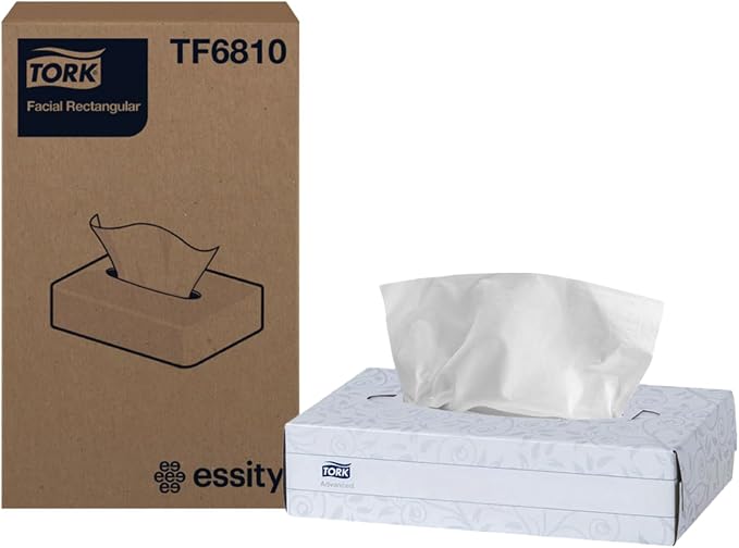 Tork Pañuelos Faciales Desechables Institucionales Sin Fragancia – Pañuelos para Consultorio Oficina y Recepción Cajas x 100 Pañuelos