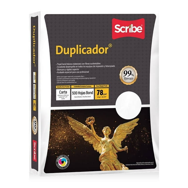 Paquete de Hojas Blancas Scribe Duplicador Tamaño Carta