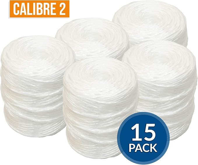 Rafia de Polipropileno Fibrilada Natural  1/2 Kg Bola