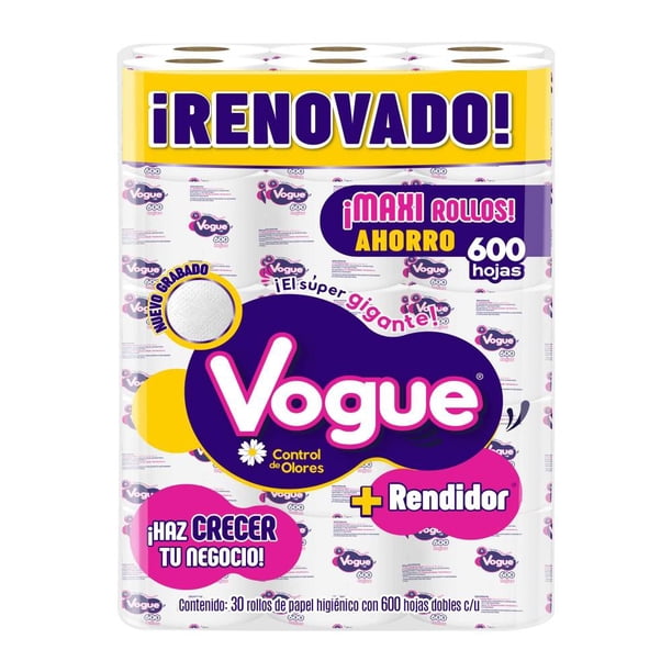 Papel Higiénico Vogue de 600 Hojas Dobles