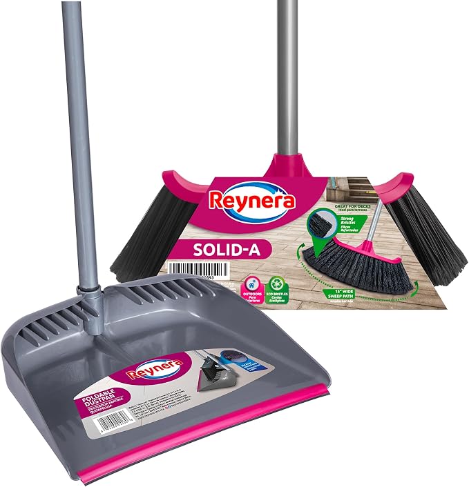 Kit de Limpieza Profesional con Escoba Doble Angular y Recogedor