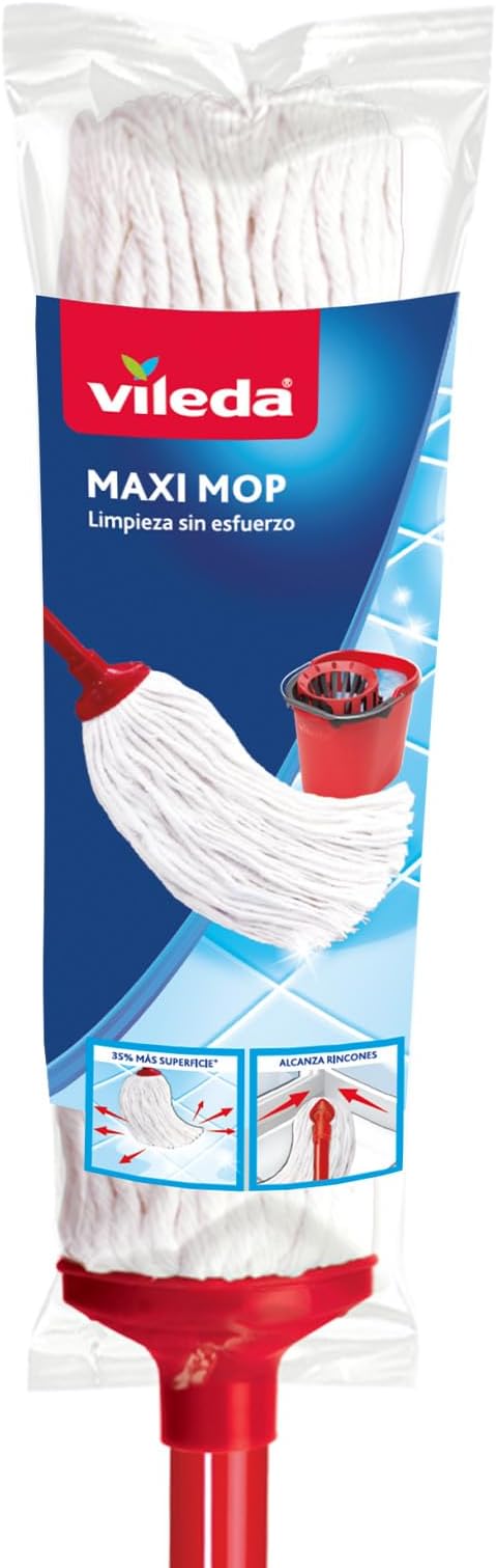 Vileda Maxi Mop de Algodón Limpieza en áreas difíciles