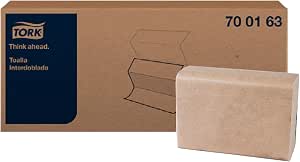 Tork Toallas de Papel Interdobladas Ecológicas 2 Capas – Toalla para Manos 100% Fibra Reciclada 250 Hojas