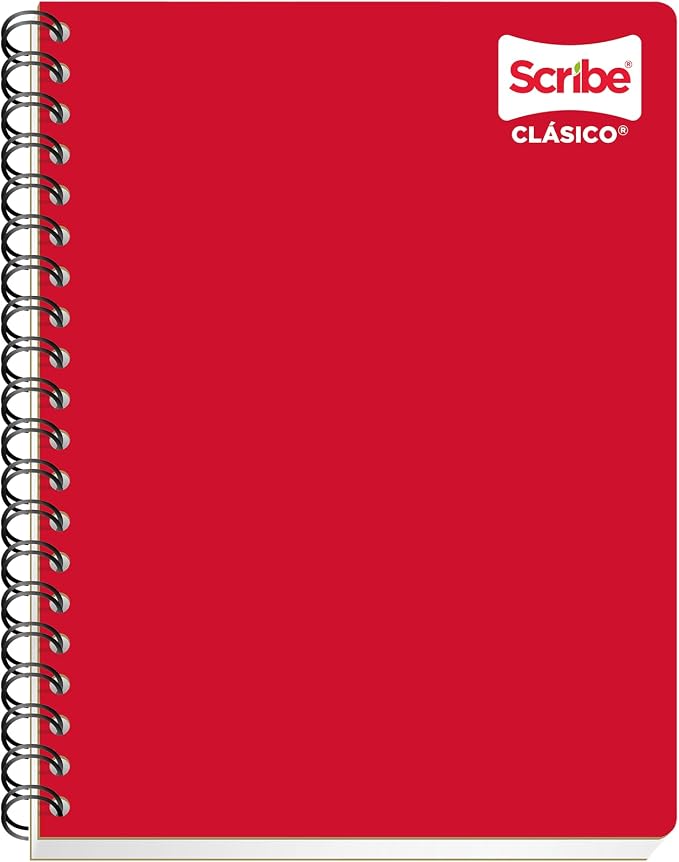 Scribe Cuaderno Profesional | 200 Hojas | Espiral | Pasta Semirrígida | Color Aleatorio