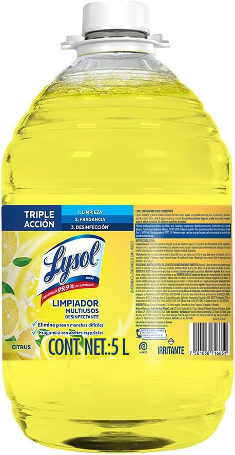 Lysol Limpiador Desinfectante Multiusos, Aroma Citrus
