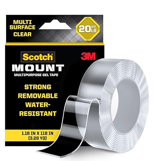 Scotch-Mount - Cinta de gel multiusos, de doble cara resistente al agua