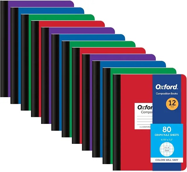 Oxford Composition - colores de la cubierta varían,cubiertas de colores surtidos, 80 hojas por libro