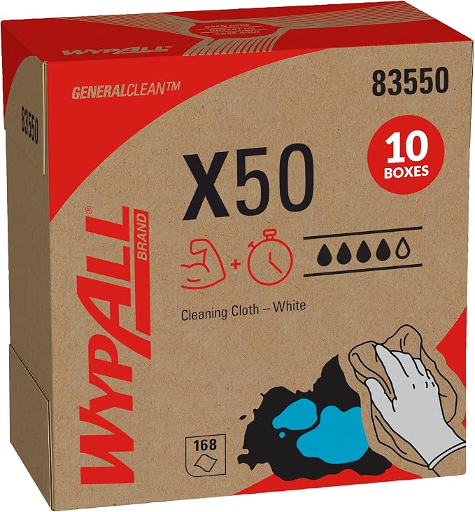 WypAll X50 Blanco Hojas  176 Hojas por Caja