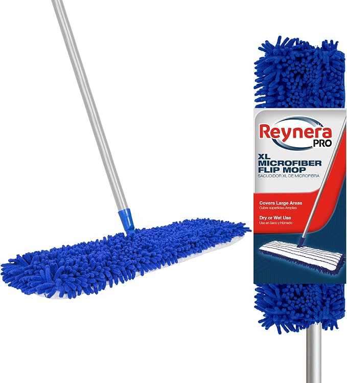 Reynera Atrapa Polvo XL – Mop Trapeador Plano XL Que Atrapa Polvo, Cabello y Pelo de Mascota