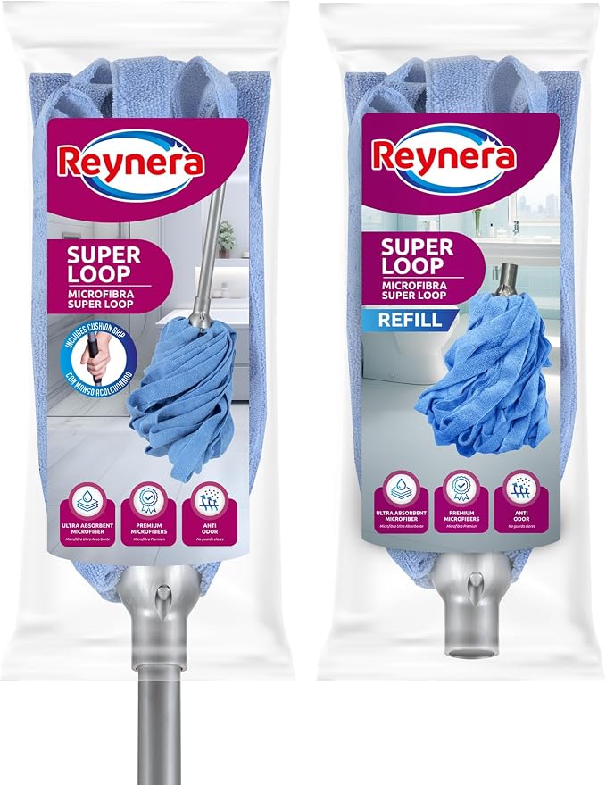 Reynera Limpieza Total con Trapeador Mop Microfibra Super Loop