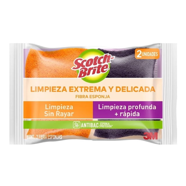 Fibra esponja Scotch Brite para trastes dúo cero rayas + extrema
