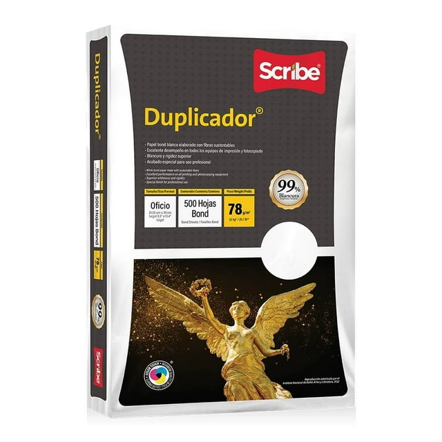 Paquete de Hojas Blancas Scribe Duplicador Tamaño Oficio