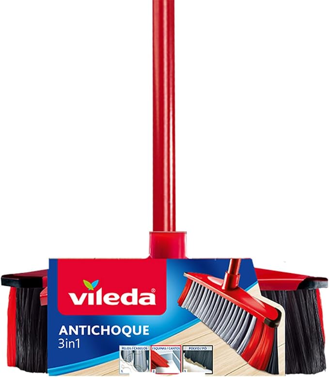 Vileda Escoba 3 en 1, Tiene Esquina Antichoques