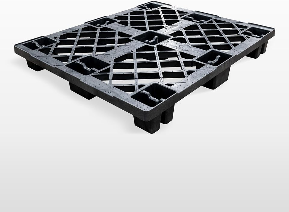 Tarima de Plástico One Way Embonable Uso Rudo Exportacion 100x120x14 cm Para Uso Interno y Externo