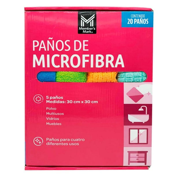 Set Paños de Microfibra Member's Mark Multiusos 30cm