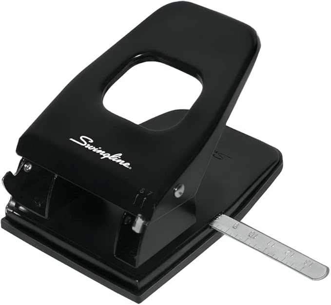 Swingline P2089 Perforadora Ajustable 7/8 cm, 2 Agujeros, Negro
